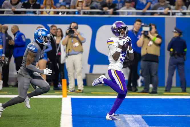 NFL: Minnesota Vikings at Detroit Lions jordan addison