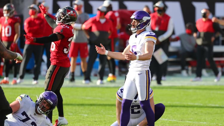 Dan Bailey Vikings Kicker Missing Kick