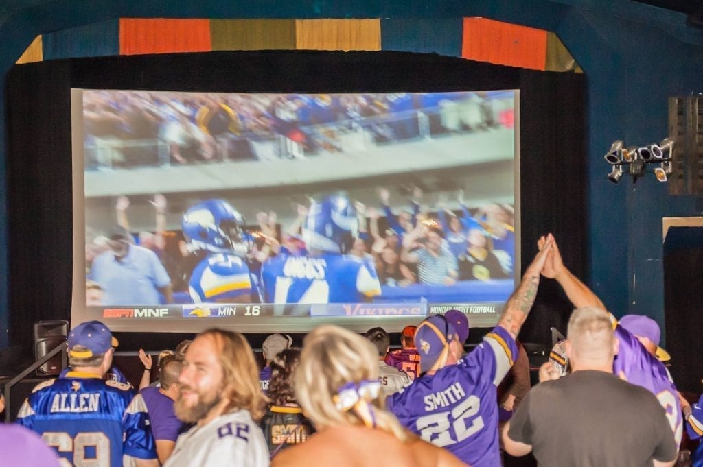 Minnesota Vikings viewing party for the New Orleans saints game