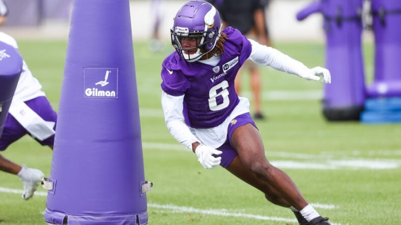 Minnesota Vikings safety Lewis Cine (6) in action during the NFL