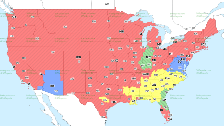 NFL National TV Maps