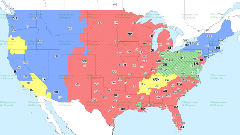 NFL Week 1 TV coverage maps