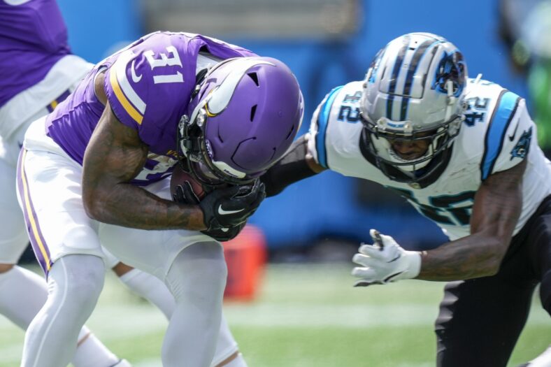 Vikings players react after first win of season, 21-13 at Carolina 